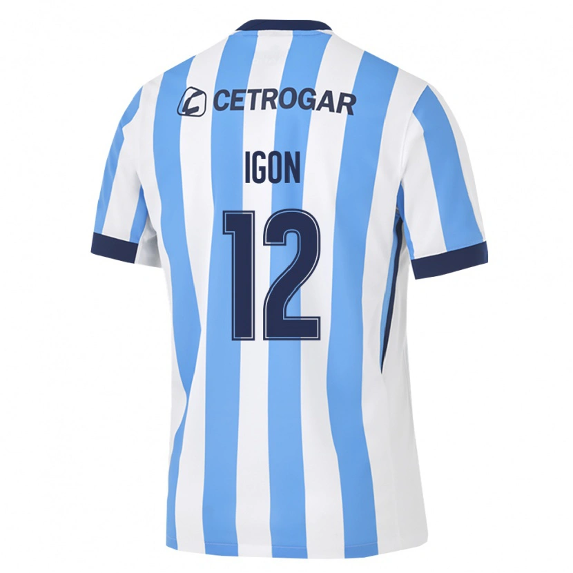 Danxen Niño Camiseta Felipe Igon #12 Azul Claro Blanco Negro 1ª Equipación 2026/27 La Camisa