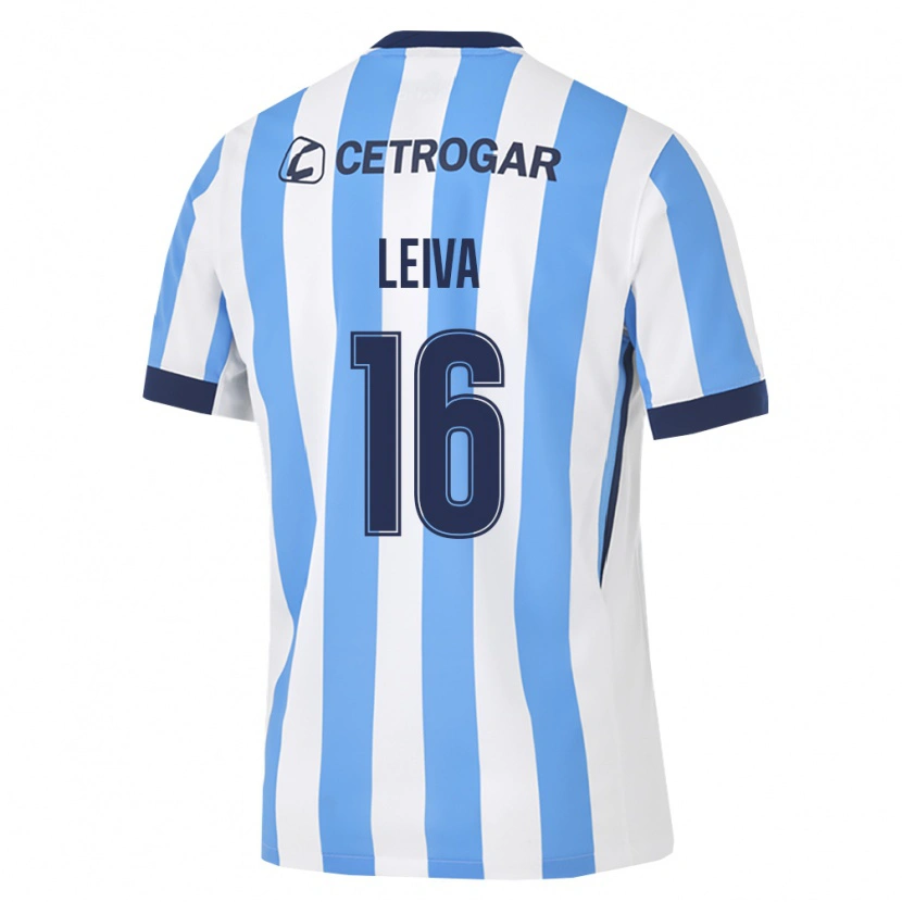 Danxen Niño Camiseta Gonzalo Leiva #16 Azul Claro Blanco Negro 1ª Equipación 2026/27 La Camisa