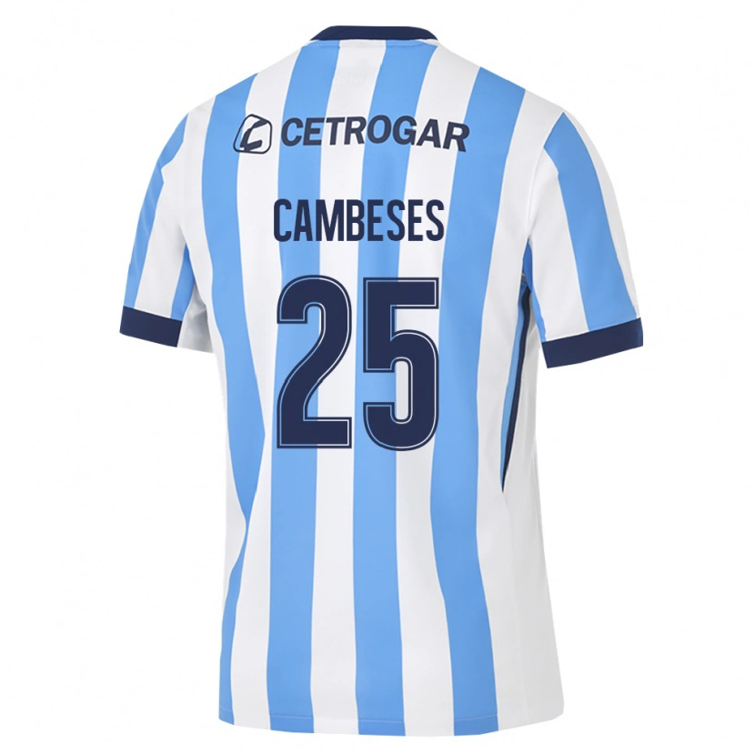 Danxen Niño Camiseta Facundo Cambeses #25 Azul Claro Blanco Negro 1ª Equipación 2026/27 La Camisa