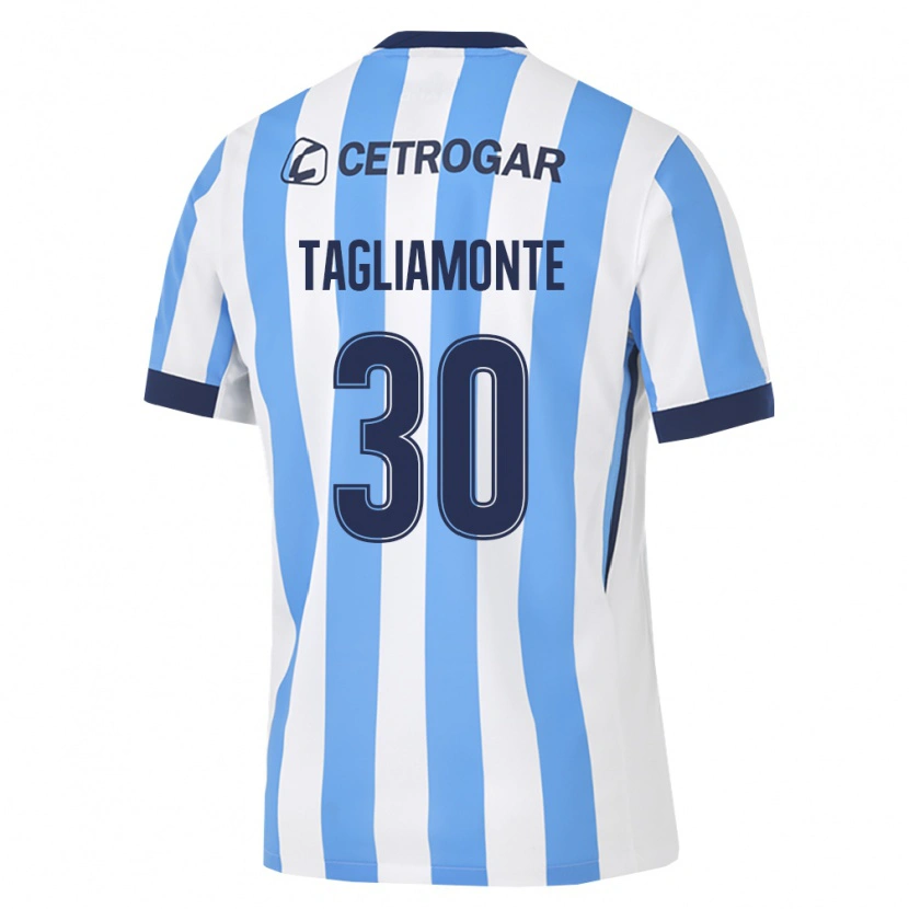 Danxen Niño Camiseta Matías Tagliamonte #30 Azul Claro Blanco Negro 1ª Equipación 2026/27 La Camisa