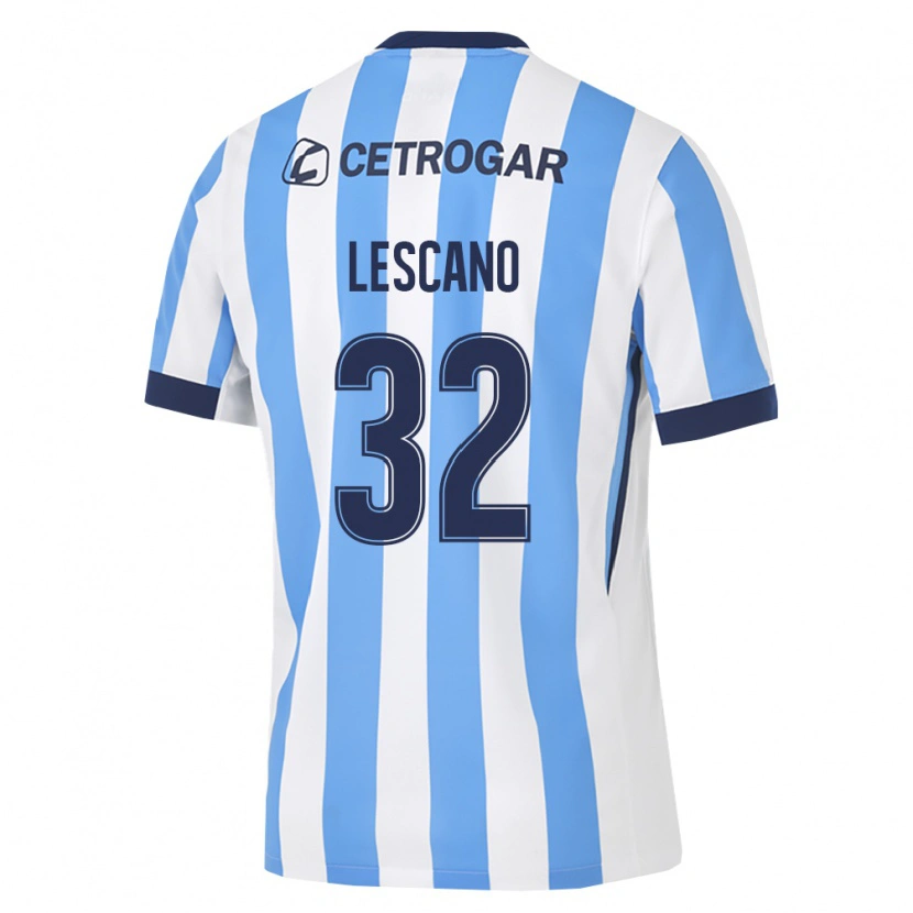 Danxen Niño Camiseta Macarena Lescano #32 Azul Claro Blanco Negro 1ª Equipación 2026/27 La Camisa