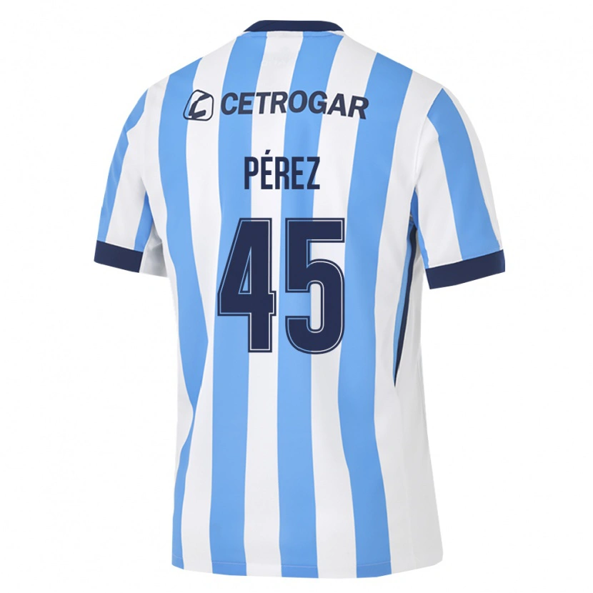 Danxen Niño Camiseta Ezequiel Pérez #45 Azul Claro Blanco Negro 1ª Equipación 2026/27 La Camisa