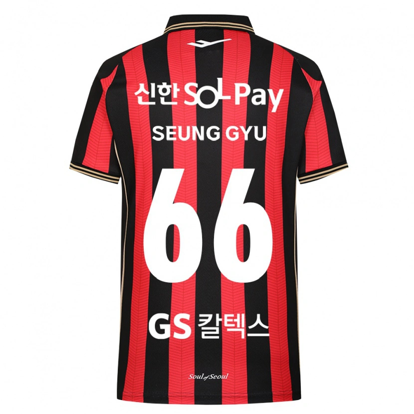 Danxen Niño Camiseta Seung-Gyu Han #66 Rojo Blanco Negro 1ª Equipación 2026/27 La Camisa