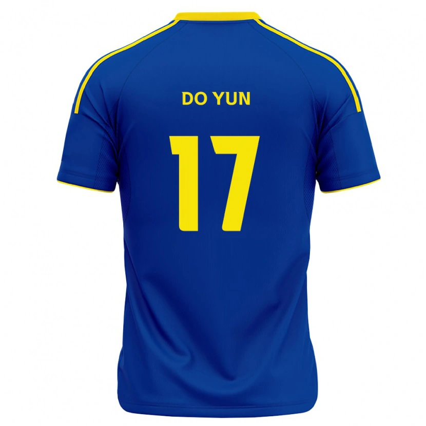 Danxen Niño Camiseta Do-Yun Kwon #17 Azul Real Amarillo 1ª Equipación 2026/27 La Camisa