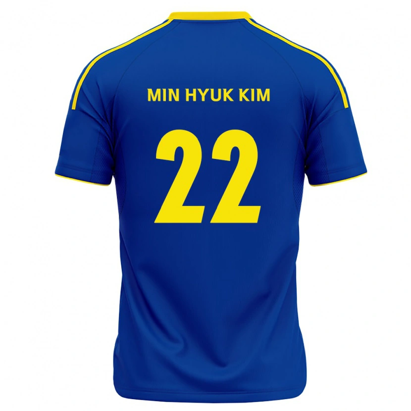 Danxen Niño Camiseta Min-Hyuk Kim #22 Azul Real Amarillo 1ª Equipación 2026/27 La Camisa
