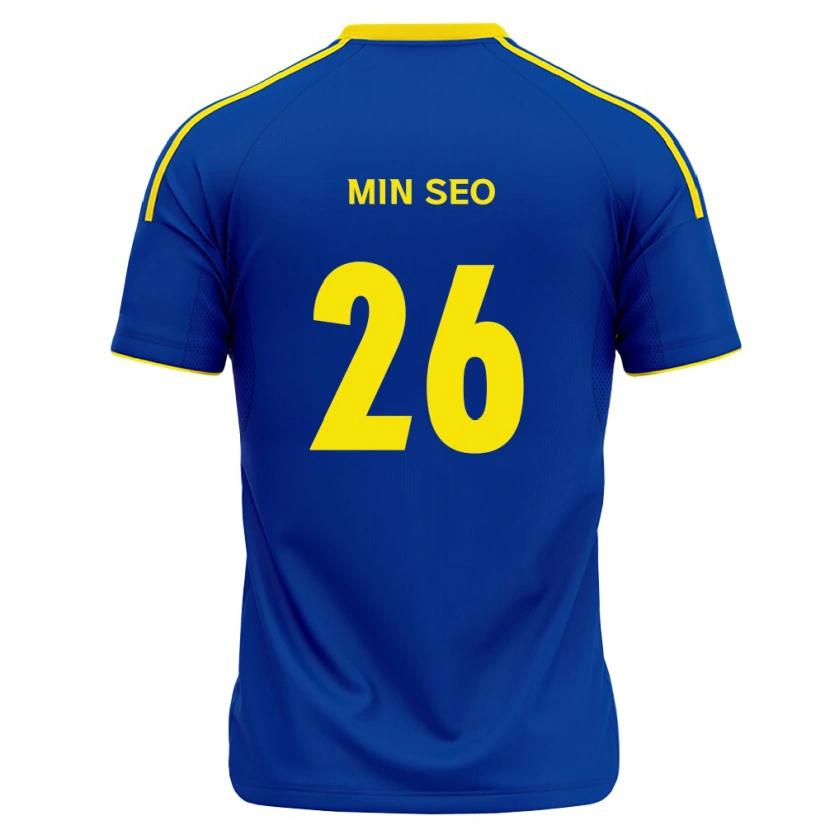 Danxen Niño Camiseta Min-Seo Park #26 Azul Real Amarillo 1ª Equipación 2026/27 La Camisa
