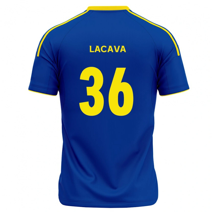 Danxen Niño Camiseta Matías Lacava #36 Azul Real Amarillo 1ª Equipación 2026/27 La Camisa