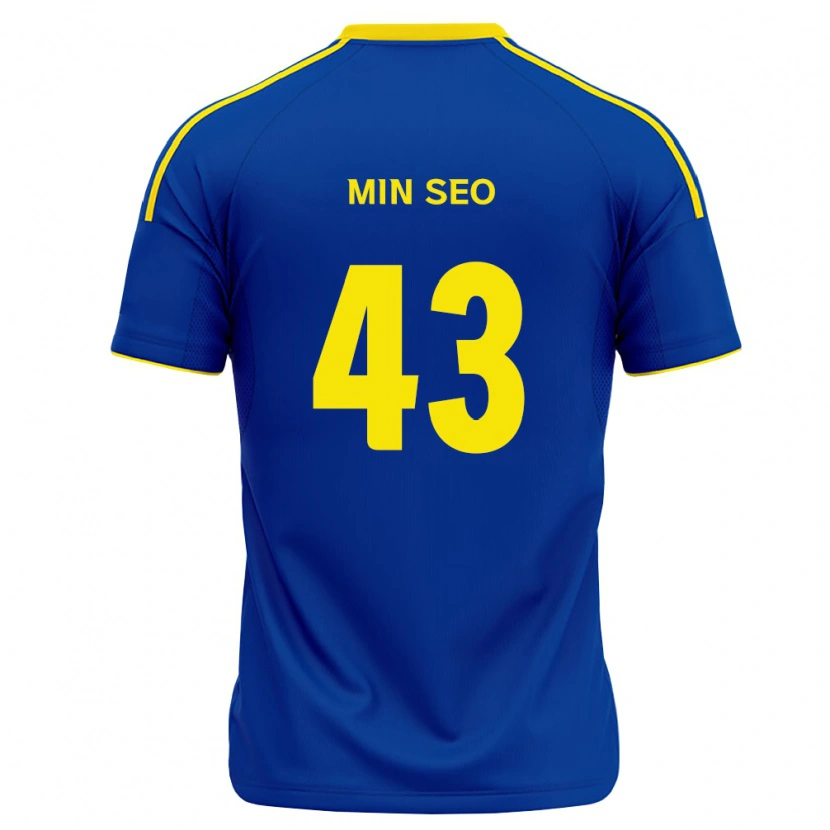 Danxen Niño Camiseta Min-Seo Jo #43 Azul Real Amarillo 1ª Equipación 2026/27 La Camisa