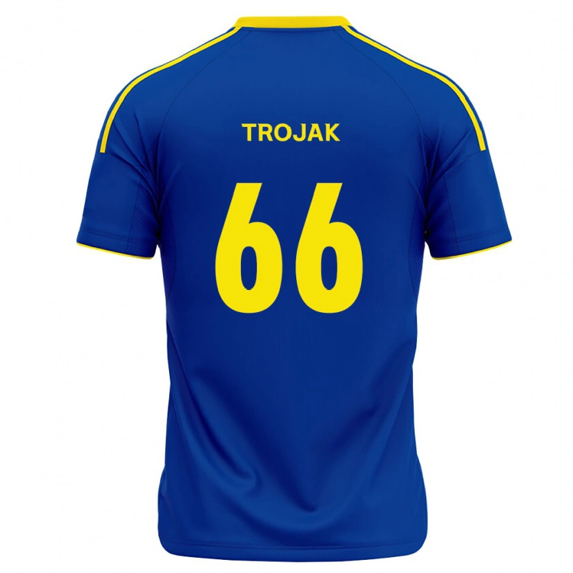 Danxen Niño Camiseta Milosz Trojak #66 Azul Real Amarillo 1ª Equipación 2026/27 La Camisa