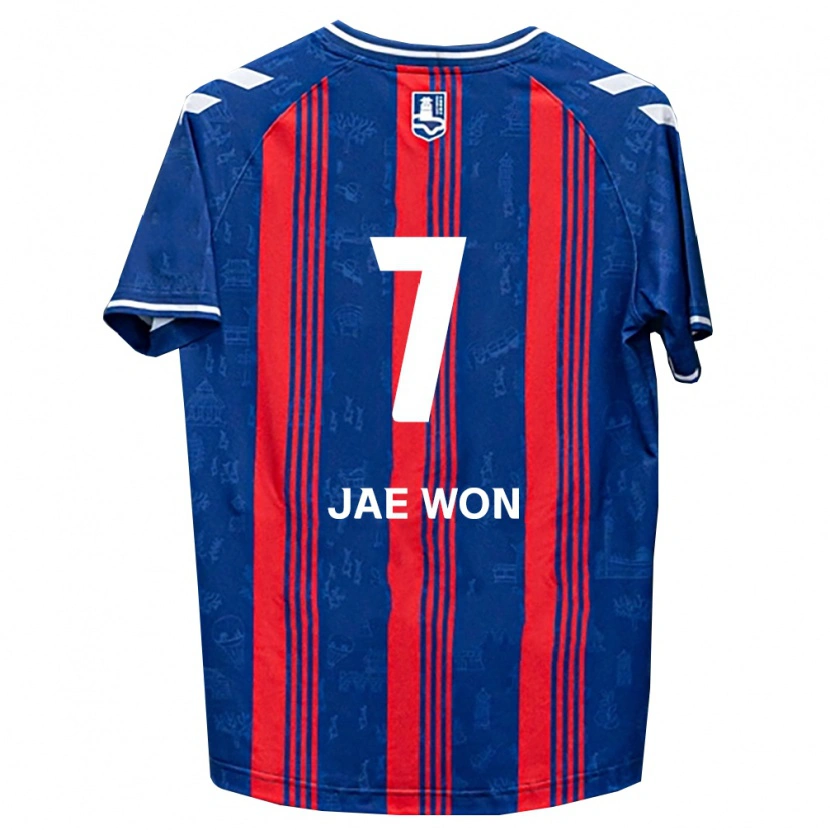 Danxen Niño Camiseta Jae-Won Lee #7 Azul Rojo Blanco 1ª Equipación 2026/27 La Camisa