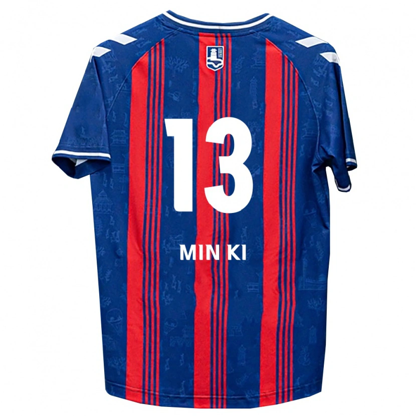 Danxen Niño Camiseta Min-Ki Jeong #13 Azul Rojo Blanco 1ª Equipación 2026/27 La Camisa