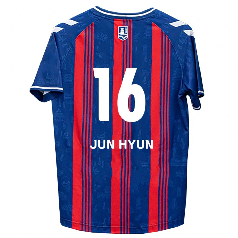 Danxen Niño Camiseta Jun-Hyun Jo #16 Azul Rojo Blanco 1ª Equipación 2026/27 La Camisa