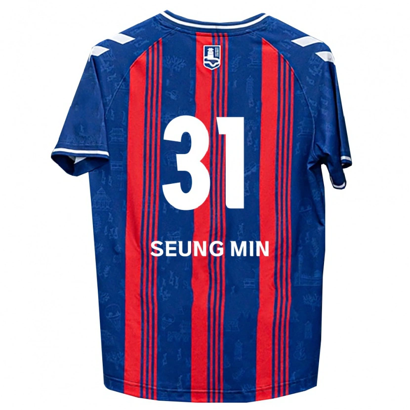 Danxen Niño Camiseta Seung-Min Baek #31 Azul Rojo Blanco 1ª Equipación 2026/27 La Camisa