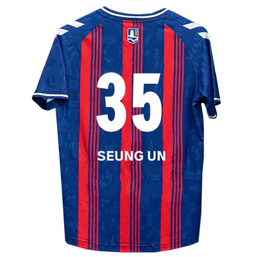 Danxen Niño Camiseta Seung-Un Kim #35 Azul Rojo Blanco 1ª Equipación 2026/27 La Camisa