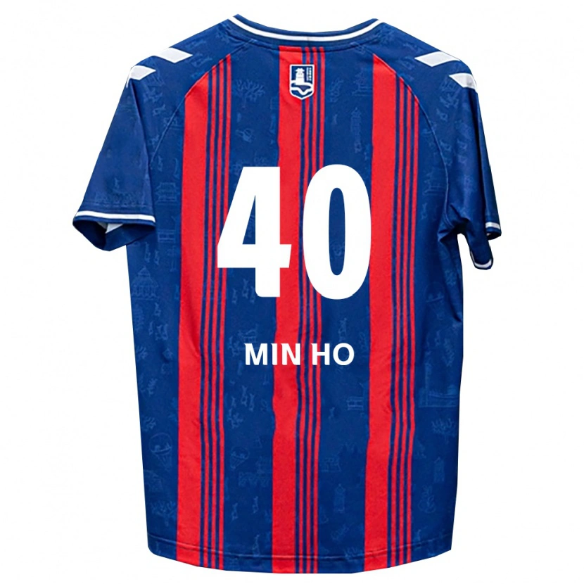 Danxen Niño Camiseta Min-Ho Kim #40 Azul Rojo Blanco 1ª Equipación 2026/27 La Camisa