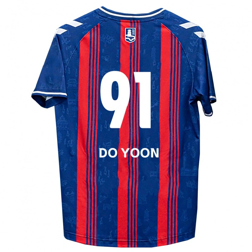 Danxen Niño Camiseta Do-Yoon Kim #91 Azul Rojo Blanco 1ª Equipación 2026/27 La Camisa