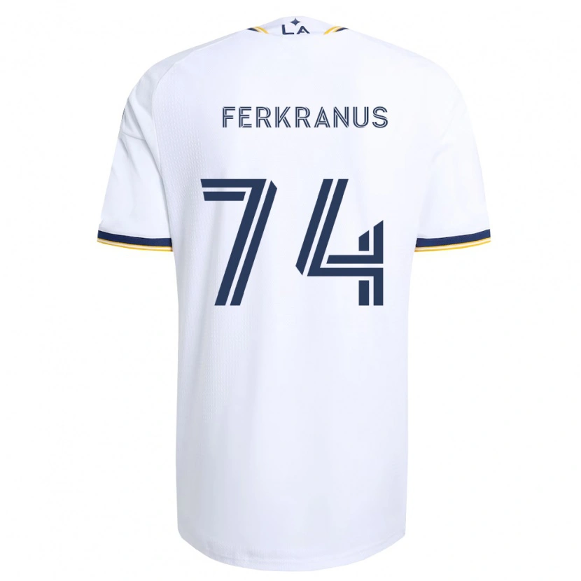 Danxen Niño Camiseta Marcus Ferkranus #74 Azul Amarillo Y Blanco 1ª Equipación 2026/27 La Camisa