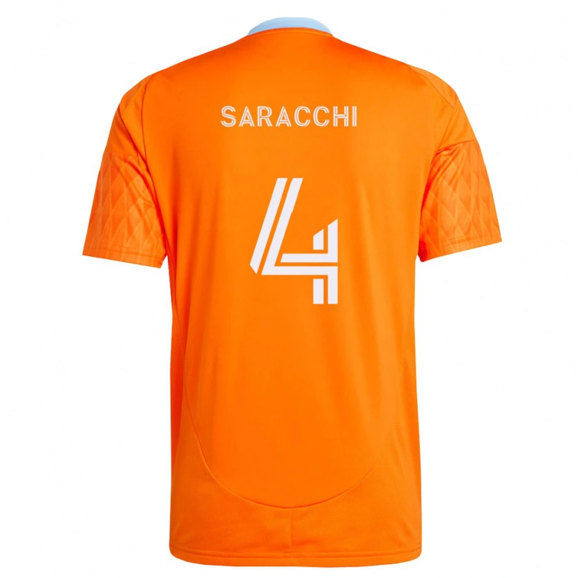 Danxen Niño Camiseta Marcelo Saracchi #4 Naranja Blanco 1ª Equipación 2026/27 La Camisa