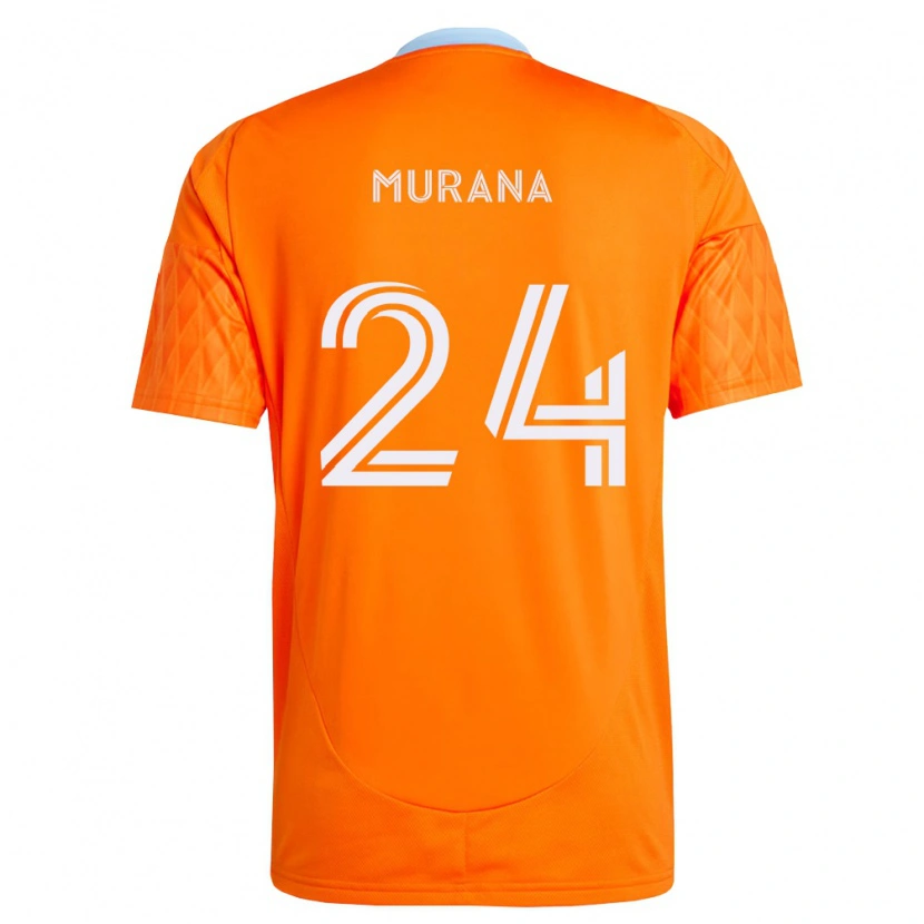 Danxen Niño Camiseta Mujeeb Murana #24 Naranja Blanco 1ª Equipación 2026/27 La Camisa