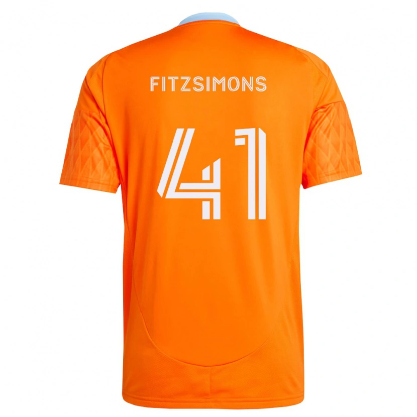 Danxen Niño Camiseta Brogan Fitzsimons #41 Naranja Blanco 1ª Equipación 2026/27 La Camisa