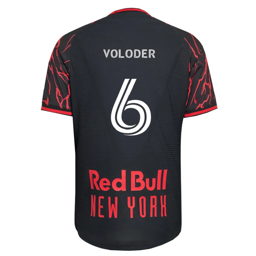 Danxen Niño Camiseta Robert Voloder #6 Rojo Negro Blanco 1ª Equipación 2026/27 La Camisa