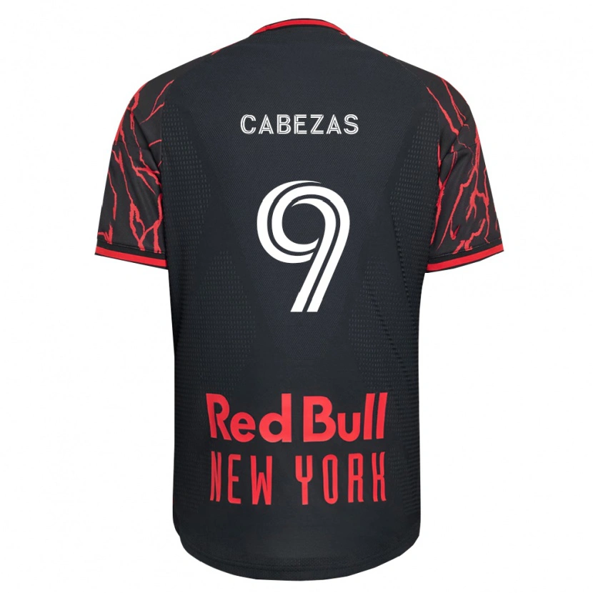 Danxen Niño Camiseta Jorge Cabezas #9 Rojo Negro Blanco 1ª Equipación 2026/27 La Camisa