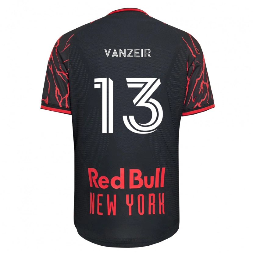 Danxen Niño Camiseta Dante Vanzeir #13 Rojo Negro Blanco 1ª Equipación 2026/27 La Camisa
