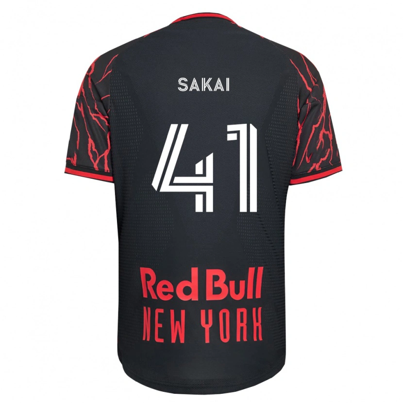 Danxen Niño Camiseta Shunya Sakai #41 Rojo Negro Blanco 1ª Equipación 2026/27 La Camisa
