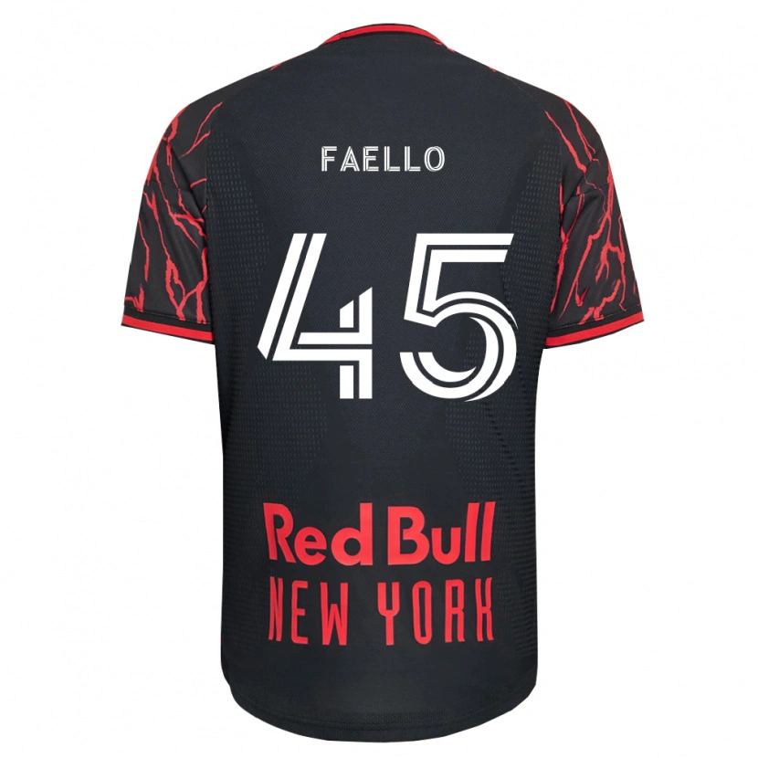 Danxen Niño Camiseta Connor Faello #45 Rojo Negro Blanco 1ª Equipación 2026/27 La Camisa
