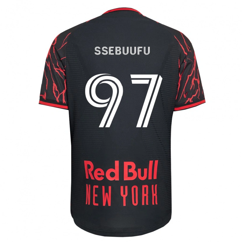 Danxen Niño Camiseta Frank Ssebuufu #97 Rojo Negro Blanco 1ª Equipación 2026/27 La Camisa