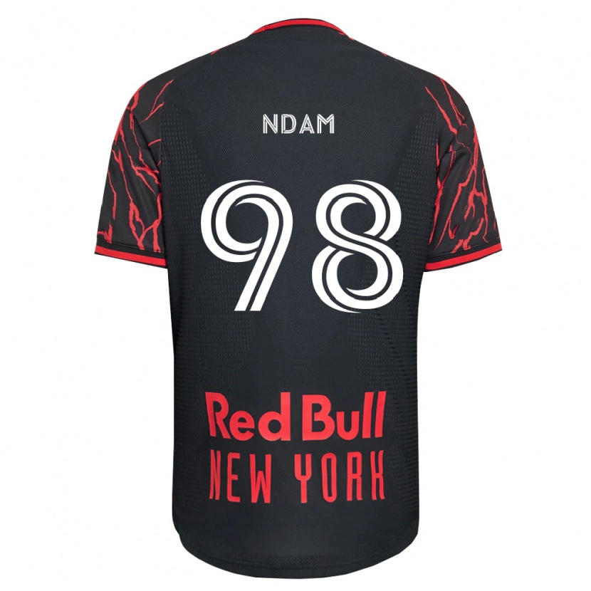 Danxen Niño Camiseta Hassan Ndam #98 Rojo Negro Blanco 1ª Equipación 2026/27 La Camisa