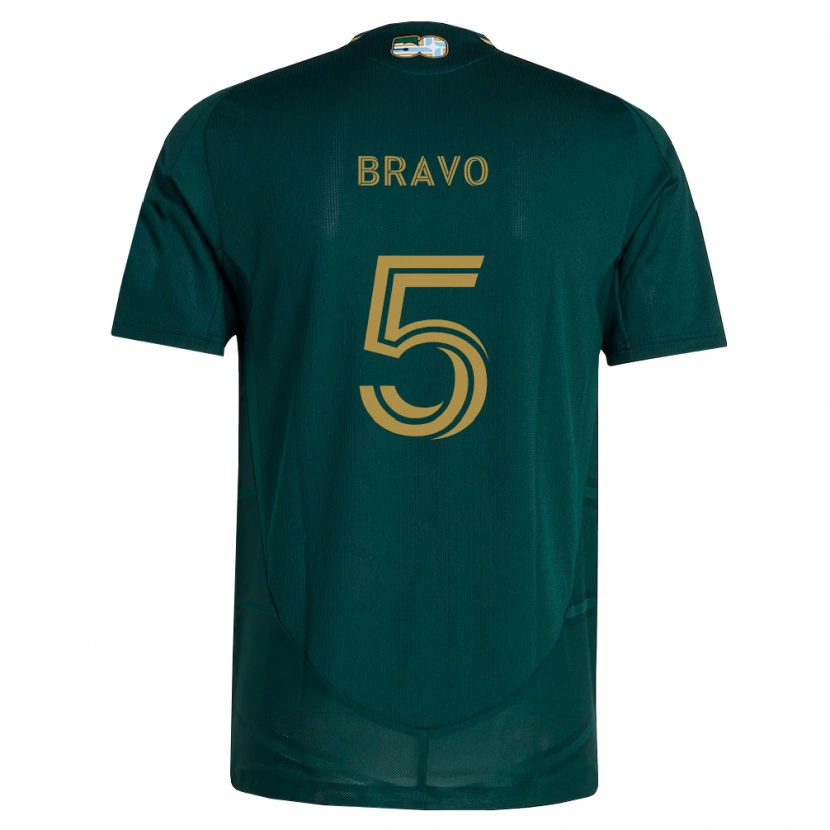 Danxen Niño Camiseta Claudio Bravo #5 Verde Oscuro Marrón 1ª Equipación 2026/27 La Camisa