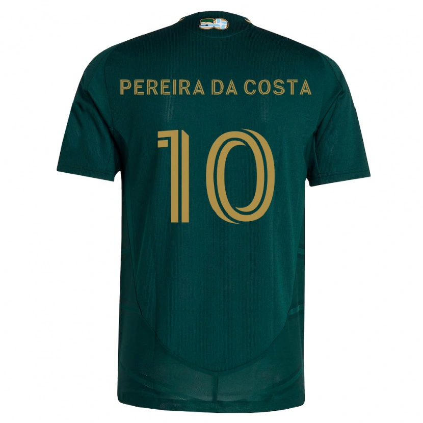 Danxen Niño Camiseta David Da Costa #10 Verde Oscuro Marrón 1ª Equipación 2026/27 La Camisa