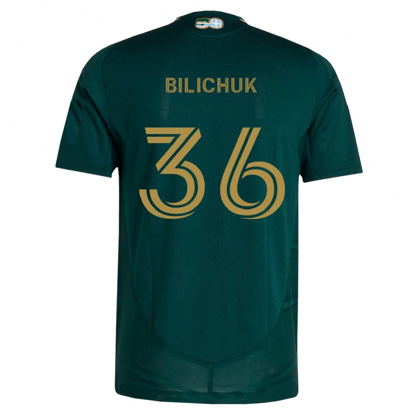 Danxen Niño Camiseta Ryan Bilichuk #36 Verde Oscuro Marrón 1ª Equipación 2026/27 La Camisa
