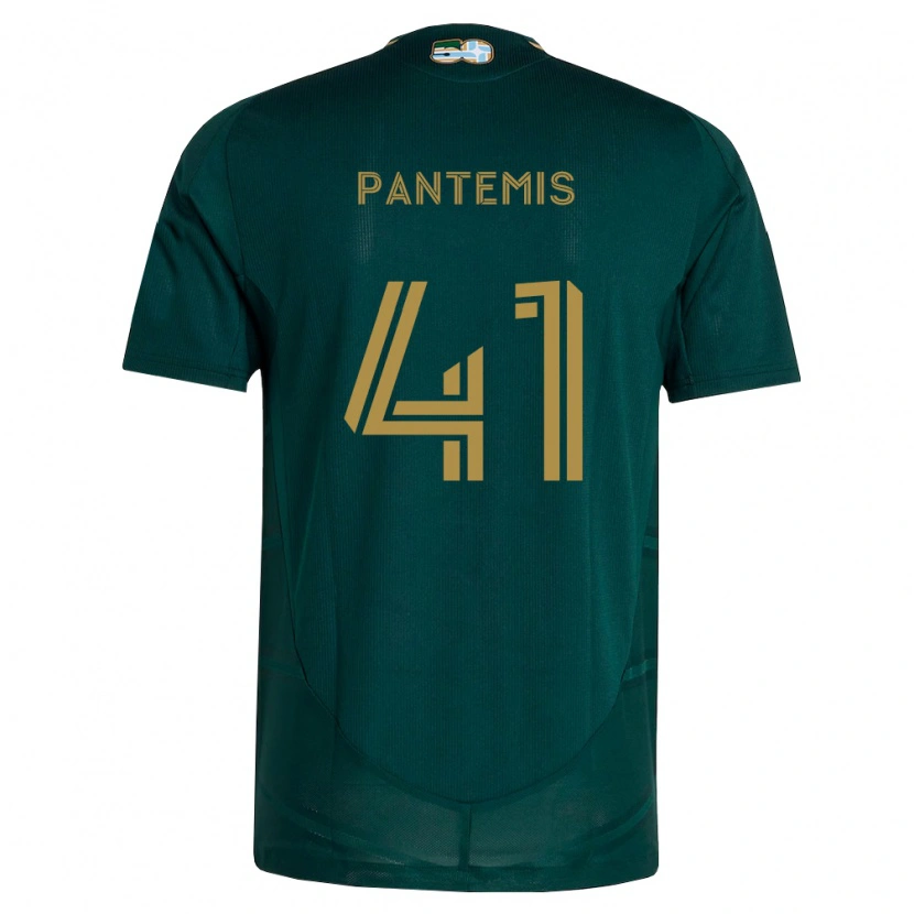 Danxen Niño Camiseta James Pantemis #41 Verde Oscuro Marrón 1ª Equipación 2026/27 La Camisa