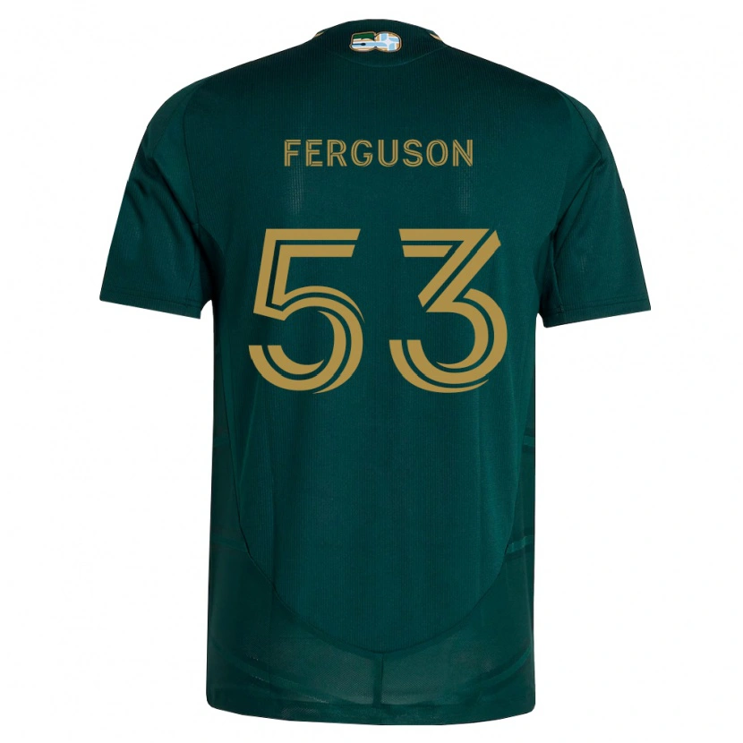 Danxen Niño Camiseta Connor Ferguson #53 Verde Oscuro Marrón 1ª Equipación 2026/27 La Camisa