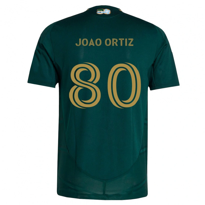 Danxen Niño Camiseta Joao Ortiz #80 Verde Oscuro Marrón 1ª Equipación 2026/27 La Camisa