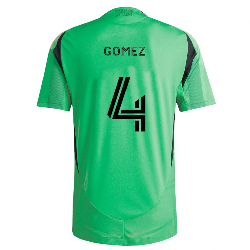 Danxen Niño Camiseta Antonio Gomez #4 Verde Esmeralda Negro 1ª Equipación 2026/27 La Camisa