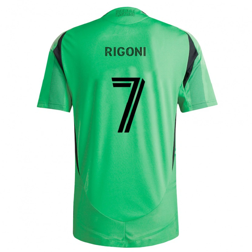 Danxen Niño Camiseta Emiliano Rigoni #7 Verde Esmeralda Negro 1ª Equipación 2026/27 La Camisa