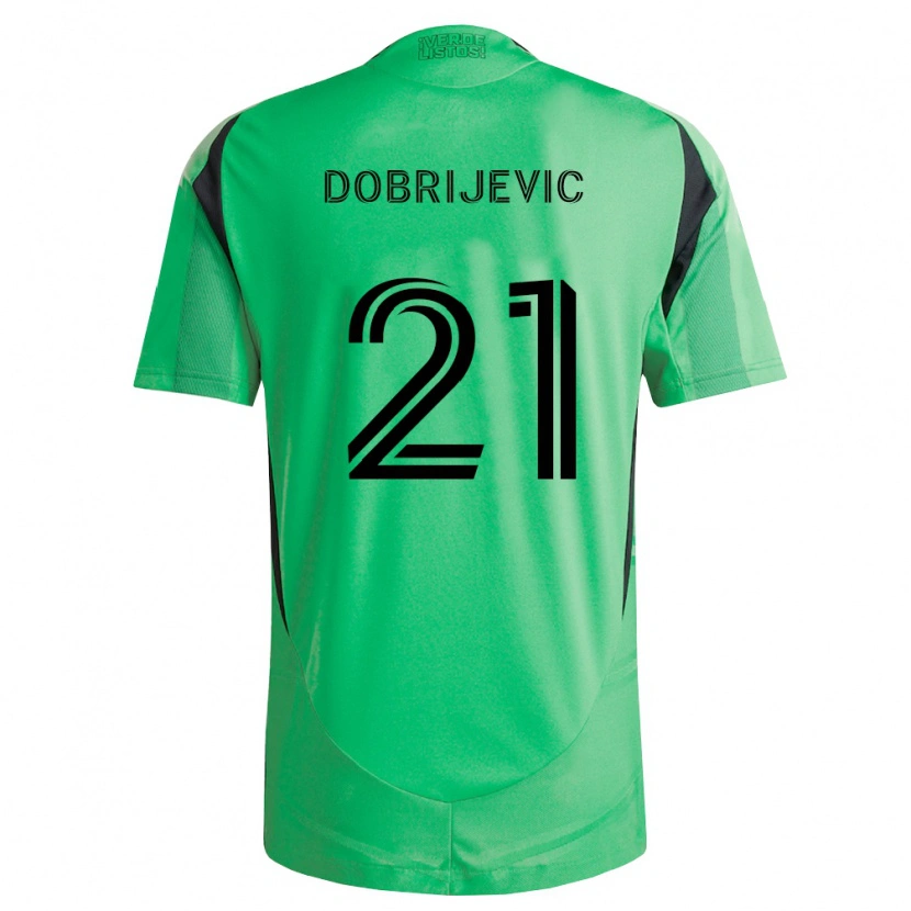 Danxen Niño Camiseta Stefan Dobrijevic #21 Verde Esmeralda Negro 1ª Equipación 2026/27 La Camisa