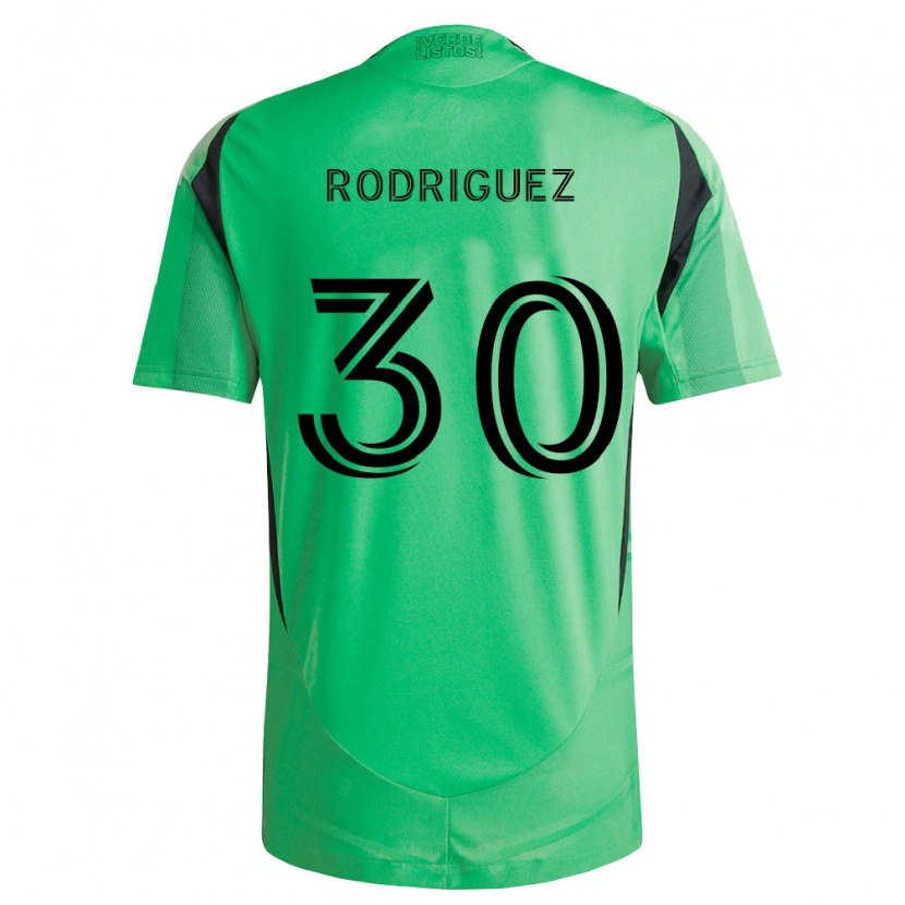 Danxen Niño Camiseta Memo Rodríguez #30 Verde Esmeralda Negro 1ª Equipación 2026/27 La Camisa