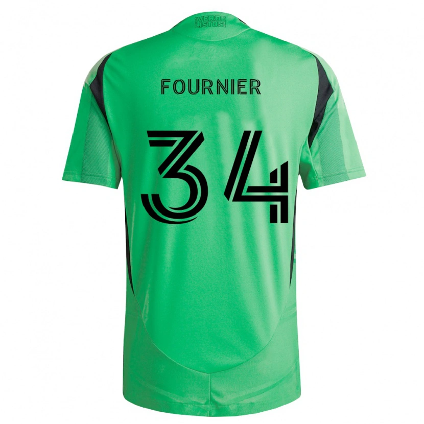 Danxen Niño Camiseta Drake Fournier #34 Verde Esmeralda Negro 1ª Equipación 2026/27 La Camisa