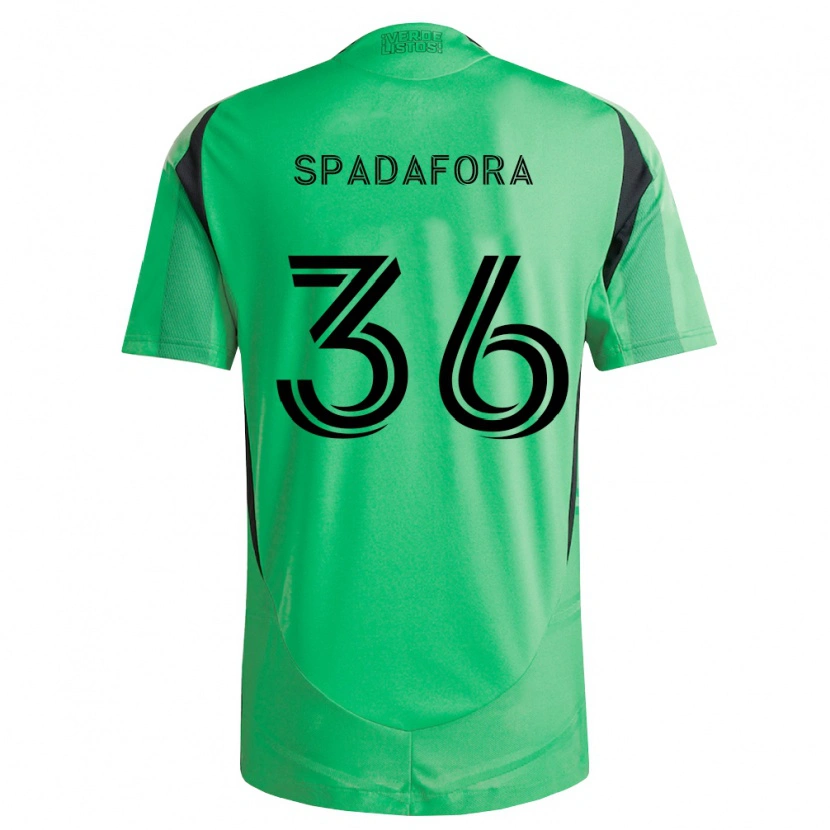 Danxen Niño Camiseta Luke Spadafora #36 Verde Esmeralda Negro 1ª Equipación 2026/27 La Camisa