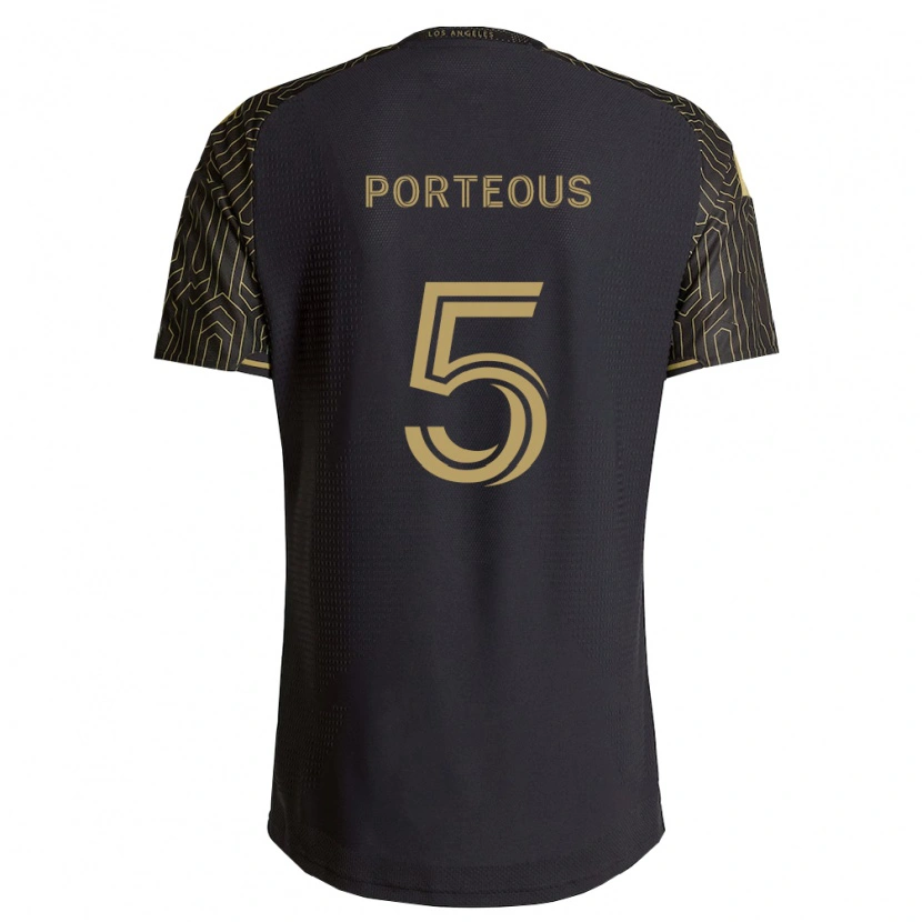 Danxen Niño Camiseta Ryan Porteous #5 Marrón Negro 1ª Equipación 2026/27 La Camisa