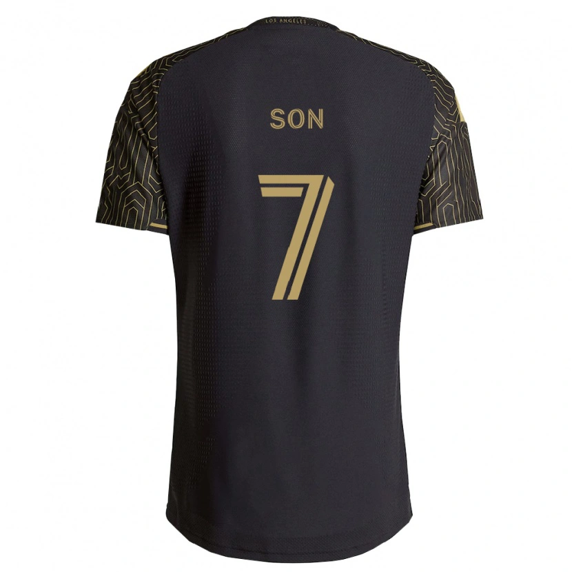 Danxen Niño Camiseta Heung-Min Son #7 Marrón Negro 1ª Equipación 2026/27 La Camisa