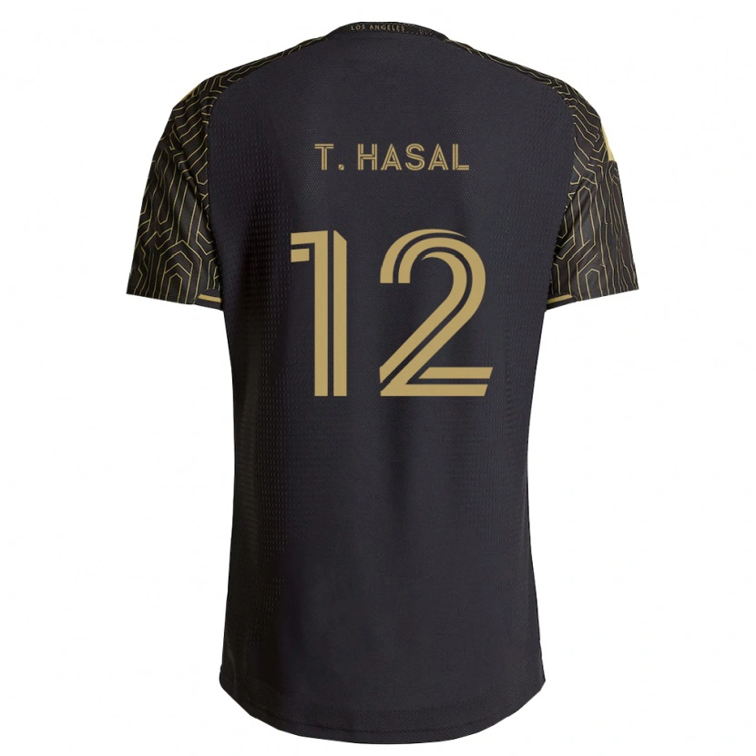 Danxen Niño Camiseta Thomas Hasal #12 Marrón Negro 1ª Equipación 2026/27 La Camisa