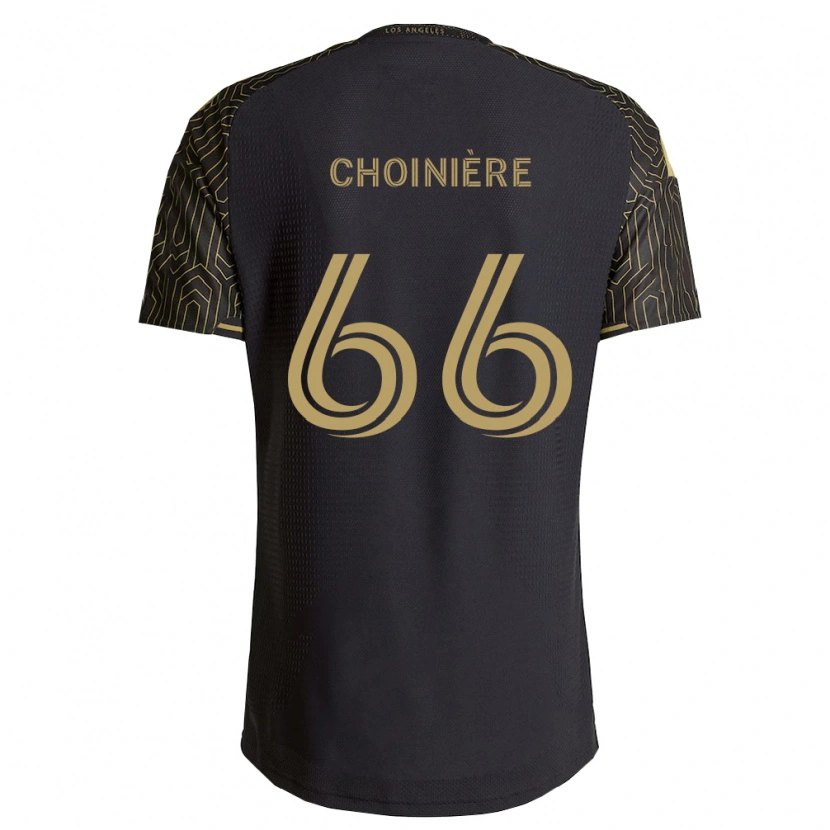 Danxen Niño Camiseta Mathieu Choinière #66 Marrón Negro 1ª Equipación 2026/27 La Camisa