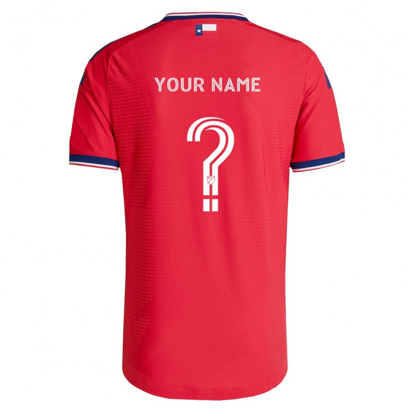 Danxen Niño Camiseta Su Nombre #0 Rojo Azul Blanco 1ª Equipación 2026/27 La Camisa