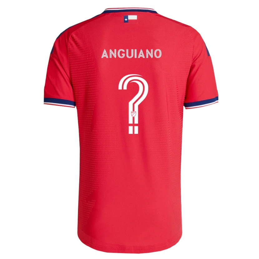 Danxen Niño Camiseta Adrian Anguiano #0 Rojo Azul Blanco 1ª Equipación 2026/27 La Camisa