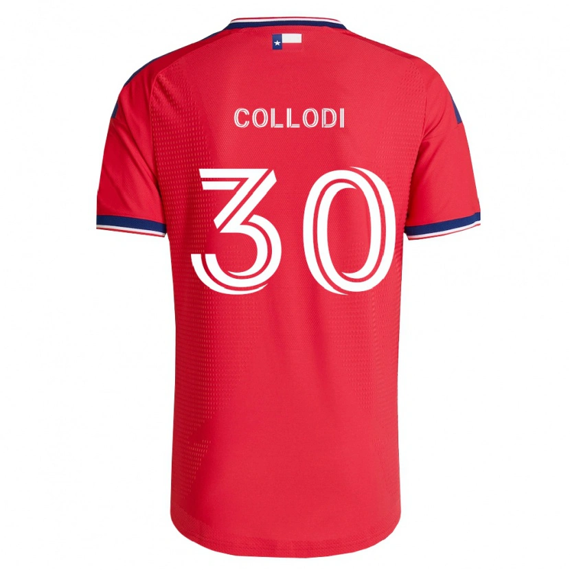 Danxen Niño Camiseta Michael Collodi #30 Rojo Azul Blanco 1ª Equipación 2026/27 La Camisa